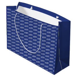 Sacola Para Presentes Grande Moda Azul Marinho Aniversário de 30 anos Nome