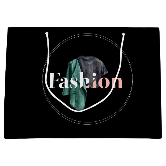 Sacola Para Presentes Grande Moda de Aquarela (Frente)