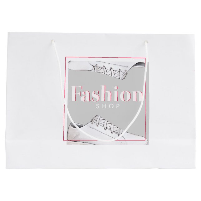 Sacola Para Presentes Grande Moda de Aquarela (Verso)