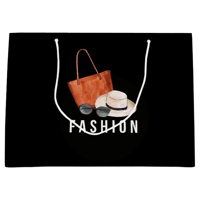 Sacola Para Presentes Grande Moda de Aquarela (Frente)