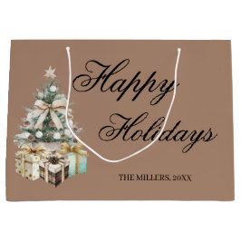 Sacola Para Presentes Grande Modern Christmas Tree Gift Bag