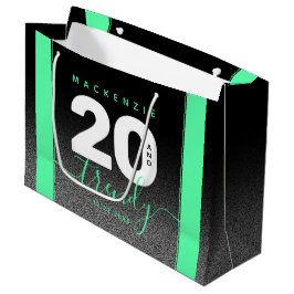 Sacola Para Presentes Grande Modern Girly Mint Green 20 e Trendy