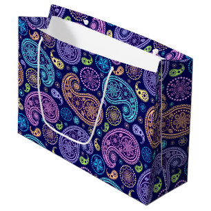 Sacola Para Presentes Grande Modern Paisley Pattern