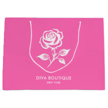 Moderno Elegante Rosa Quente E Nome Personalizado