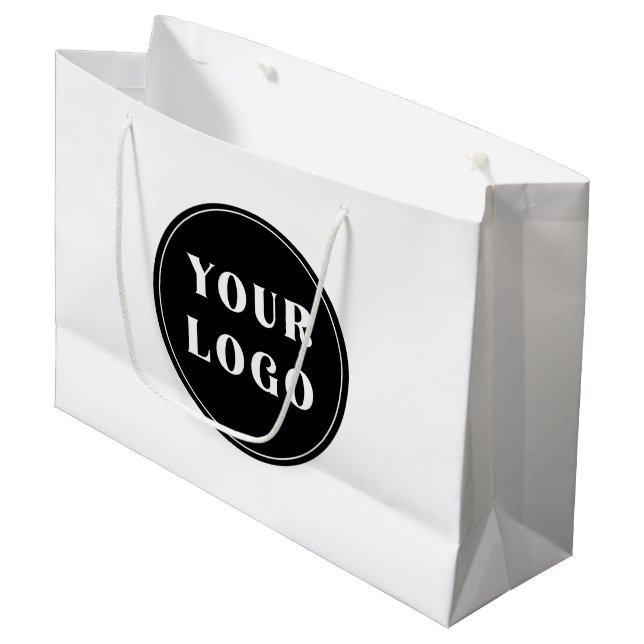 Sacola Para Presentes Grande Moderno, elegante, sofisticado e personalizável (Frente inclinada)