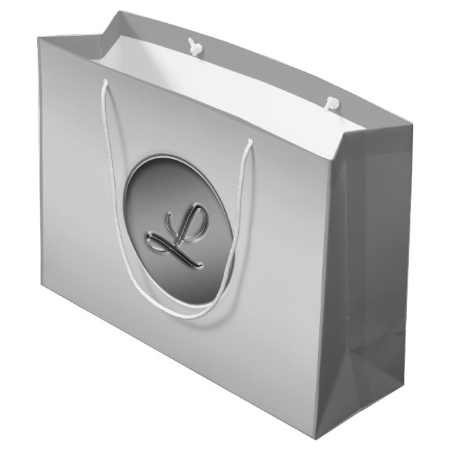 Sacola Para Presentes Grande Monograma "Letra L" (Verso inclinado)