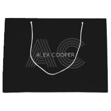 Monograma Moderno de Preto e Cinza