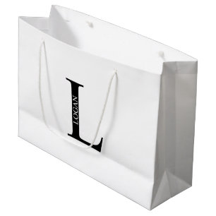 Sacola Para Presentes Grande Monograma Personalizado e Nome Grande Bag de Prese