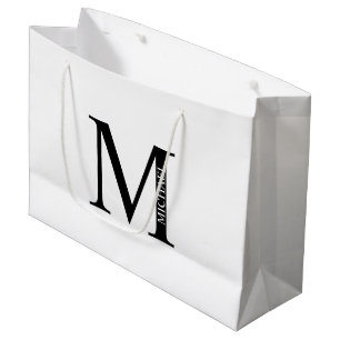 Sacola Para Presentes Grande Monograma Personalizado e Nome Grande Bag de Prese