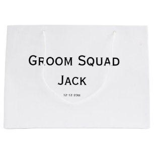 Sacola Para Presentes Grande monograma simples personalizado adicione seu nome