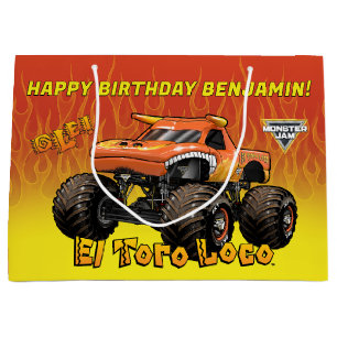 Sacola Para Presentes Grande Monster Jam - El Toro Loco Aniversário
