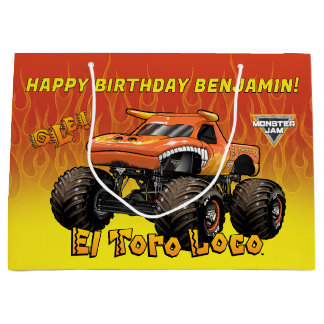 Sacola Para Presentes Grande Monster Jam - El Toro Loco Aniversário