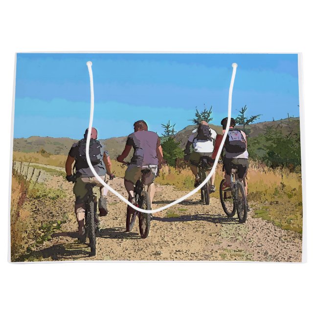 SACOLA PARA PRESENTES GRANDE MONTANHA BIKING (Frente)