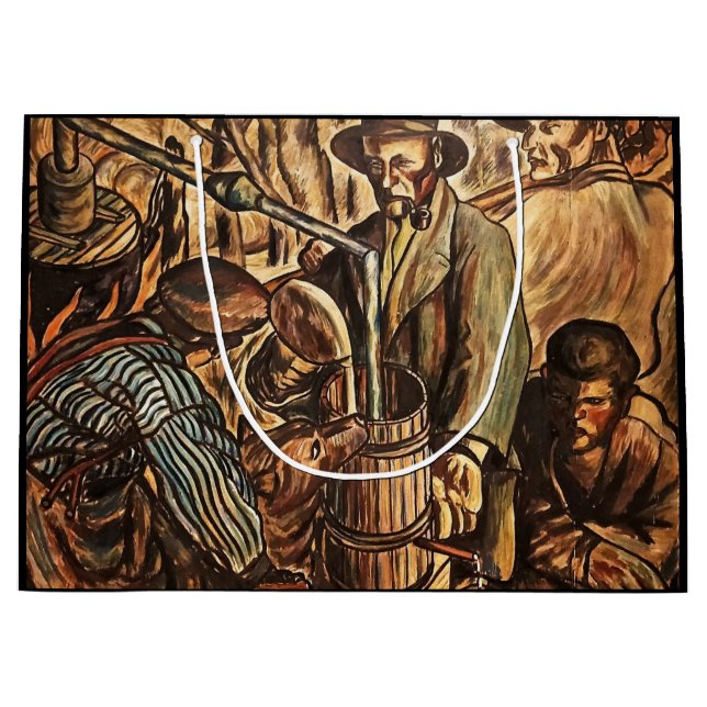 Sacola Para Presentes Grande Moonshiners Fazer Relâmpago Branco Sussurro (Frente)