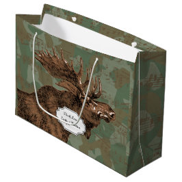 Sacola Para Presentes Grande Moose na Camuflagem