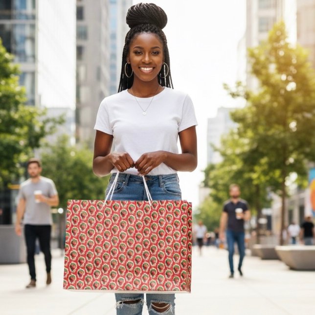 Sacola Para Presentes Grande Morango (Criador carregado)