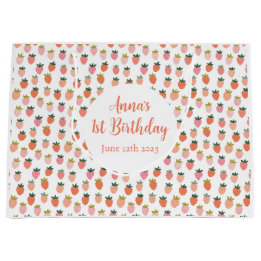 Sacola Para Presentes Grande Morango Cugado