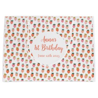 Sacola Para Presentes Grande Morango Cugado