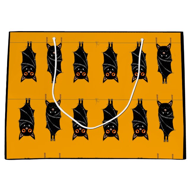 Sacola Para Presentes Grande morcegos-cama (Frente)