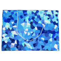 Mosaico azul e branco moderno do oceano do vitral