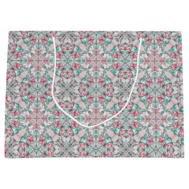 Sacola Para Presentes Grande Mosaico de Renda Celestial (Frente)