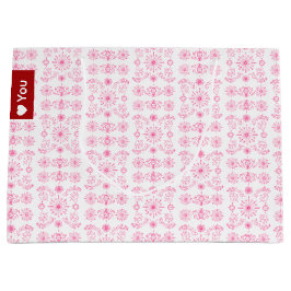 Sacola Para Presentes Grande Motivo Rosa Delicado