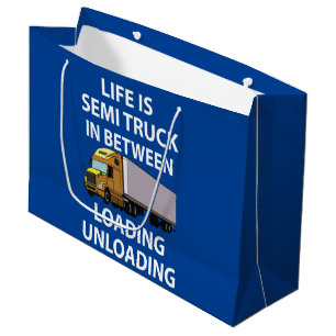 Sacola Para Presentes Grande Motorista de Caminhão Semi Caminhões