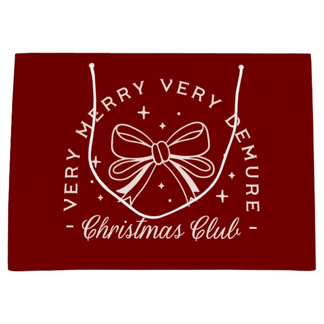 Sacola Para Presentes Grande Muito miserável, Feliz Natal, vermelho (Frente)