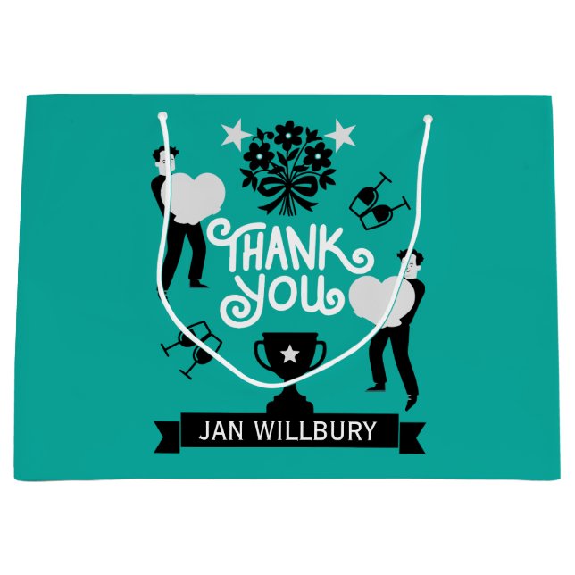 Sacola Para Presentes Grande Muito Obrigado (Frente)