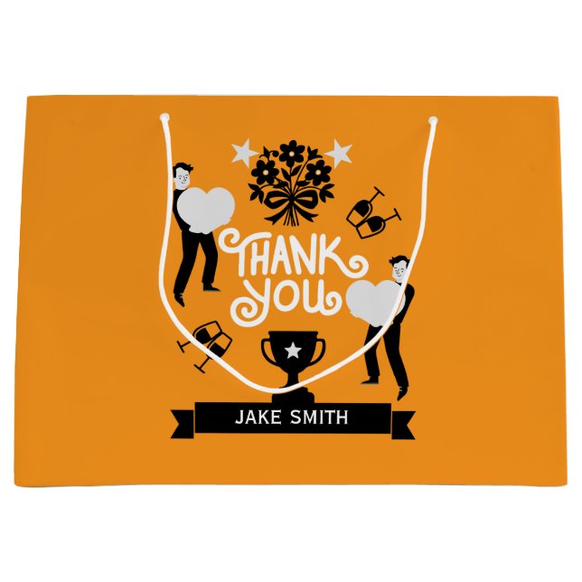 Sacola Para Presentes Grande Muito Obrigado (Frente)