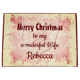 Sacola Para Presentes Grande Mulher de Natal Personalizada