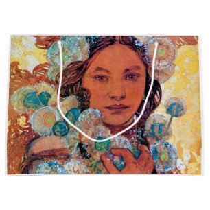 Sacola Para Presentes Grande Mulher Nativa Americana, Mucha