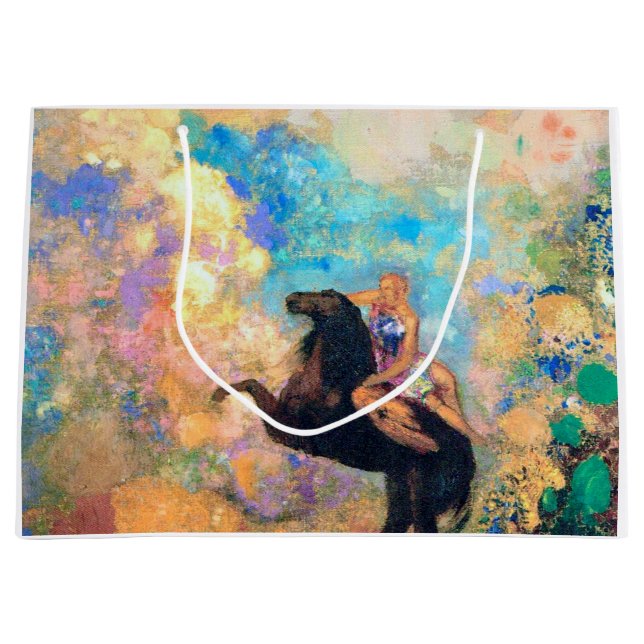 Sacola Para Presentes Grande Musa com Pegasus, Redon (Frente)