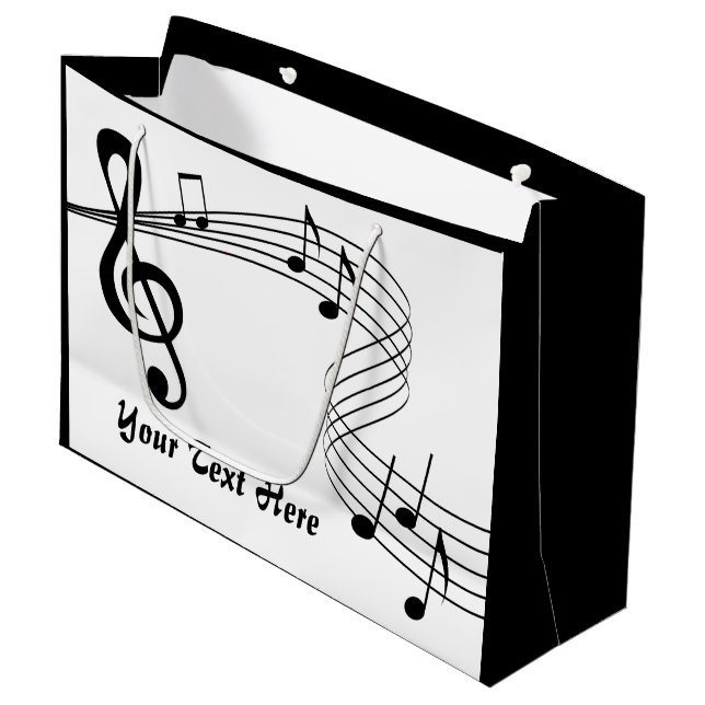 Sacola Para Presentes Grande Music Score Large Gift Bag (Frente inclinada)