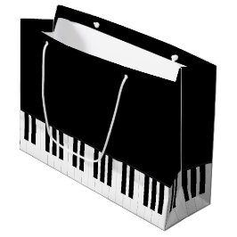 SACOLA PARA PRESENTES GRANDE MÚSICA DO PIANO