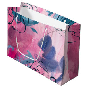 Sacola Para Presentes Grande Música interna - Desenho floral