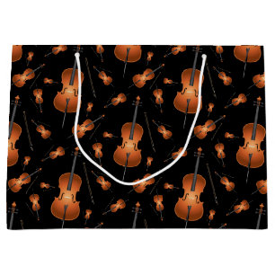 Sacola Para Presentes Grande Músico de Violoncelo Professor de Música Orquestra