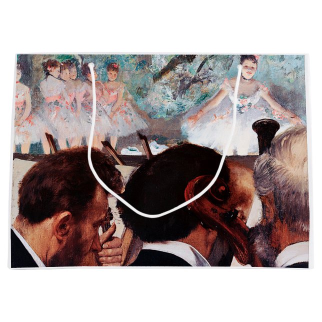 Sacola Para Presentes Grande Músicos de orquestra, Edgar Degas (Frente)