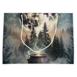 Sacola Para Presentes Grande Mystical Moonlit Forest Cauldron - Arte Magica Tes