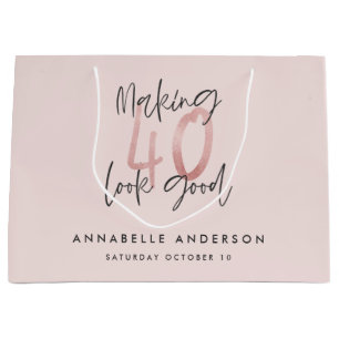 Sacola Para Presentes Grande na moda aniversário de 40 anos