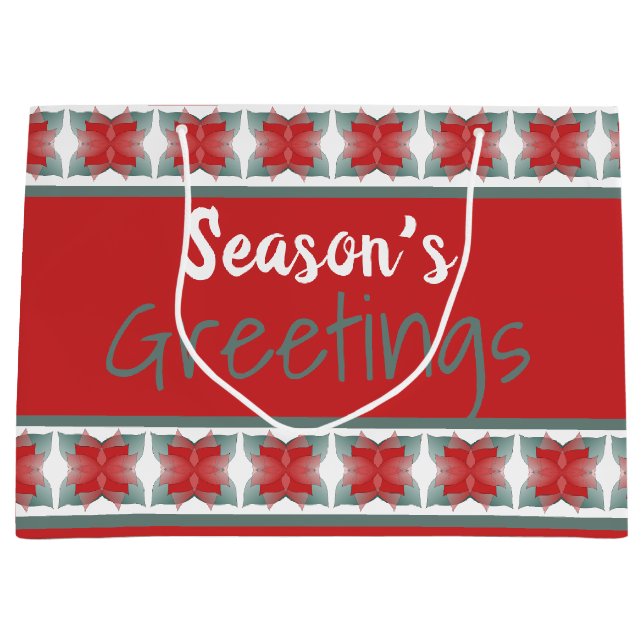 Sacola Para Presentes Grande Na moda Deep Red (Frente)