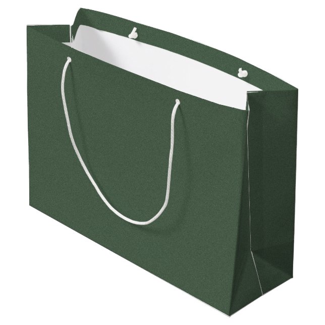 Sacola Para Presentes Grande Na moda Green Texture Large Gift Bag para Presente (Verso inclinado)