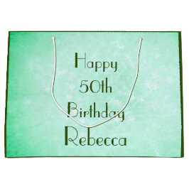 Sacola Para Presentes Grande Na moda Happy 50th Birthday design