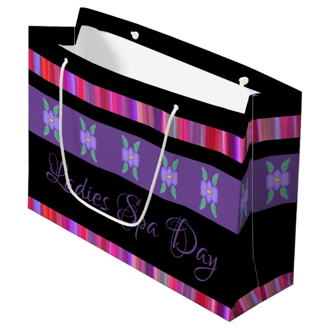 Sacola Para Presentes Grande Na moda personalizado com padrões personalizado (Frente inclinada)