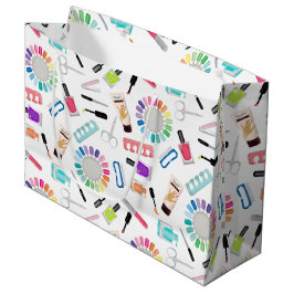 Sacola Para Presentes Grande Nails Manicure Pedicure Beauty Salon