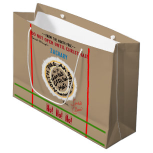 Sacola Para Presentes Grande Não Abrir Até A Cor Do Papel Kraft Natal