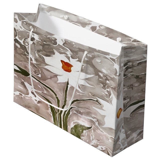 Sacola Para Presentes Grande Narciso Em Marble (Frente inclinada)