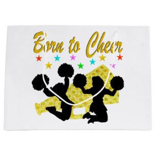 Sacola Para Presentes Grande NASCER Dourado PARA O CHEERLEADER MEGAPHONE CHEER