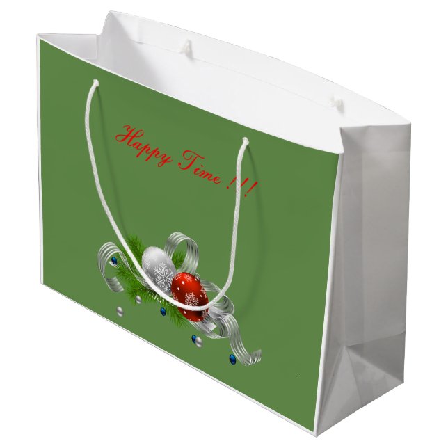 Sacola Para Presentes Grande Natal (Verso inclinado)