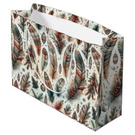 Sacola Para Presentes Grande Natal Boho